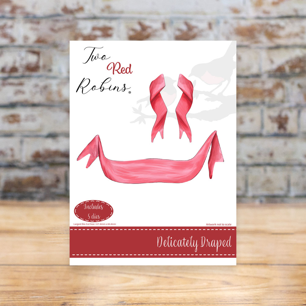 Two Red Robins Delicately Draped Die Set