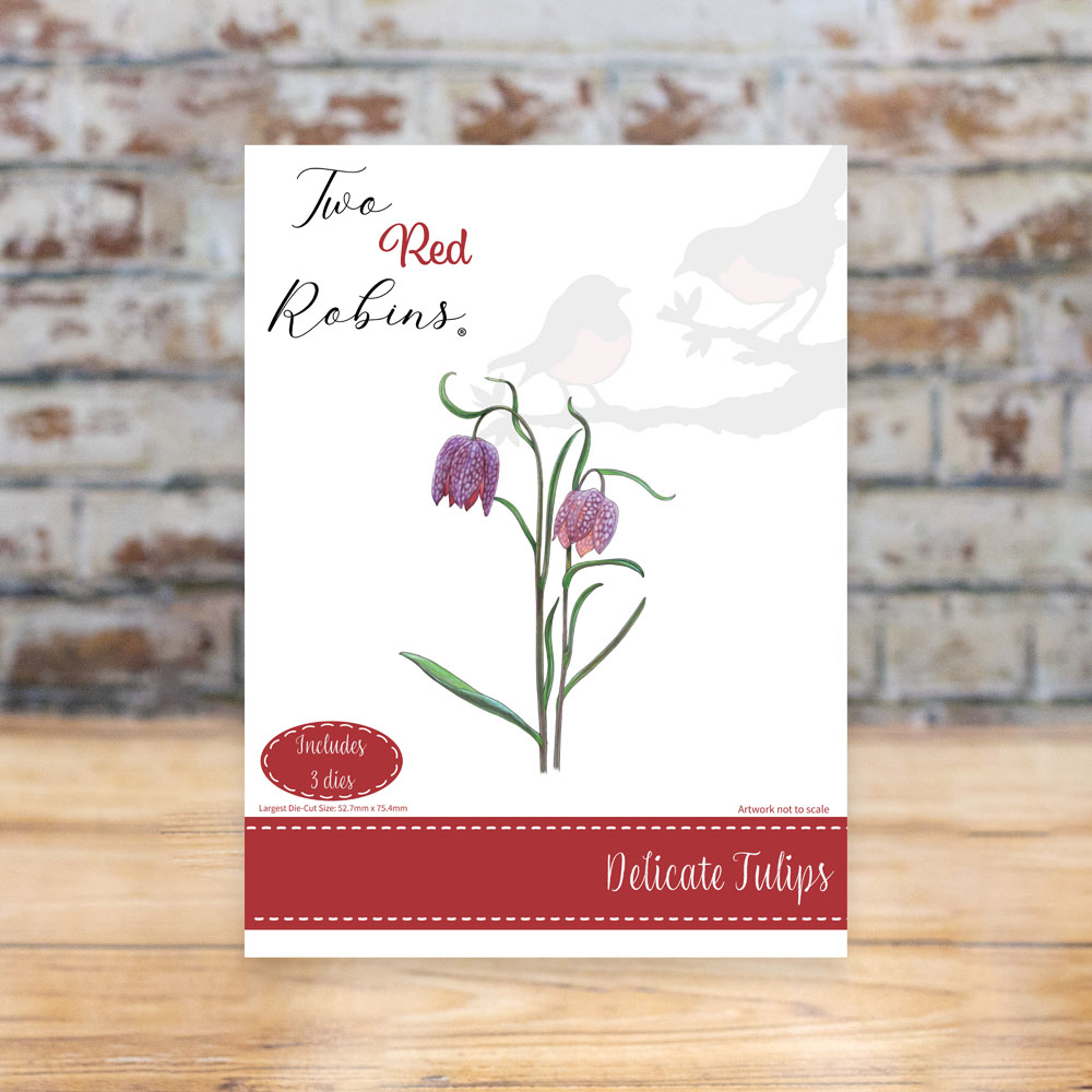 Two Red Robins Delicate Tulips Die Set