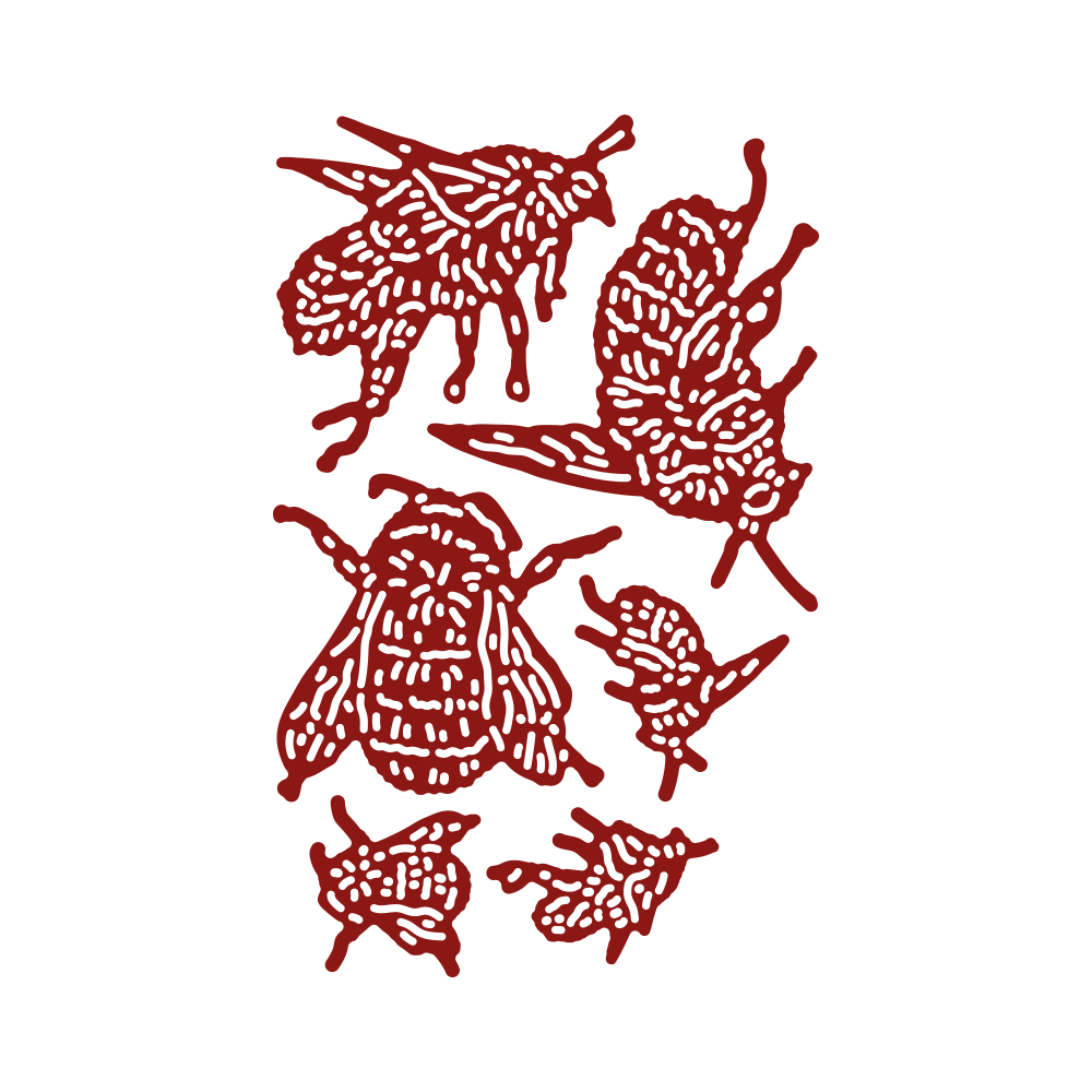 Two Red Robins Bee Happy Die Set - Image 2