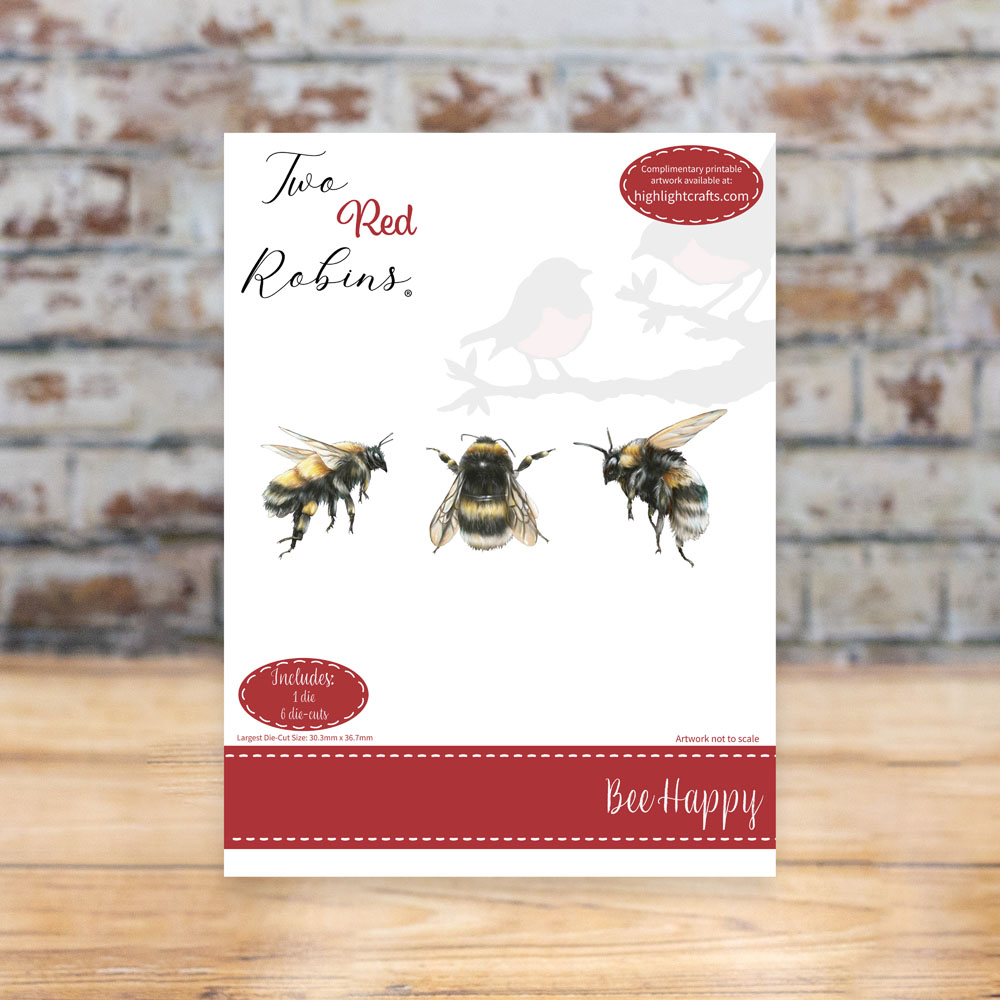 Two Red Robins Bee Happy Die Set