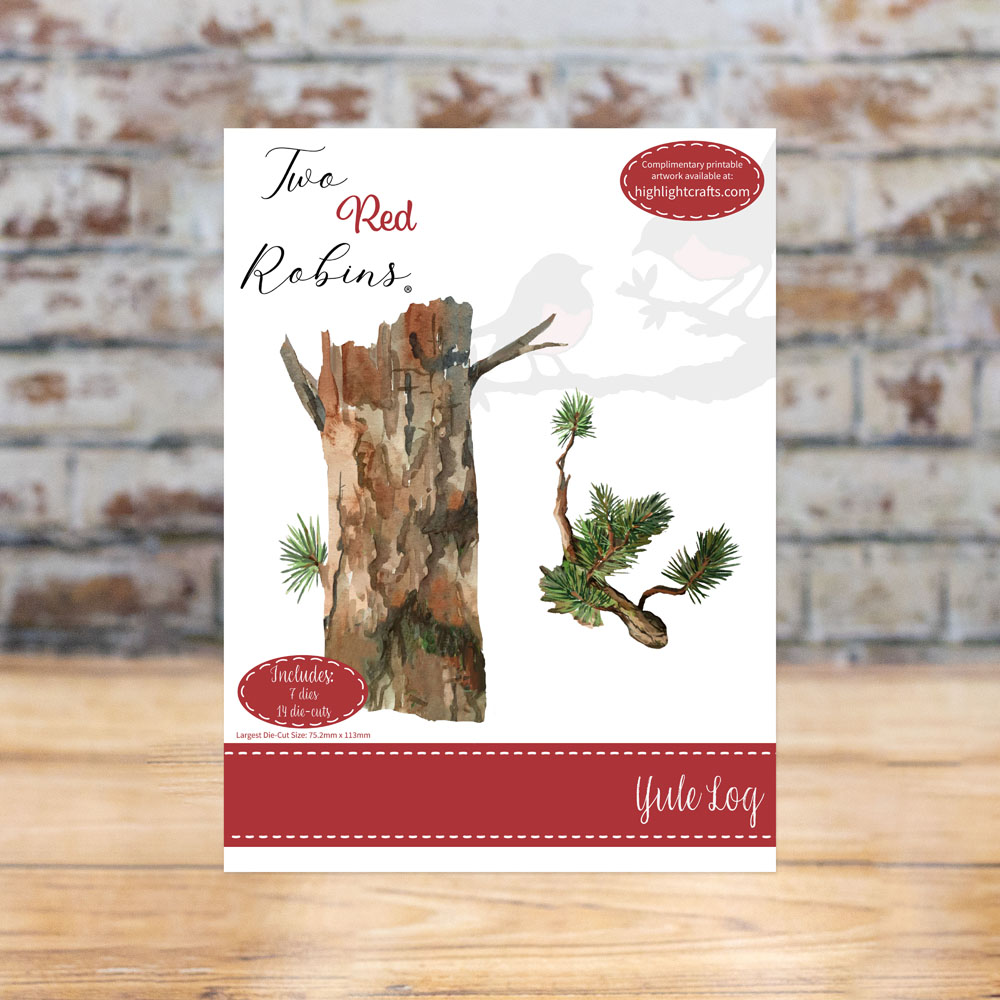 Two Red Robins Yule Log Die Set