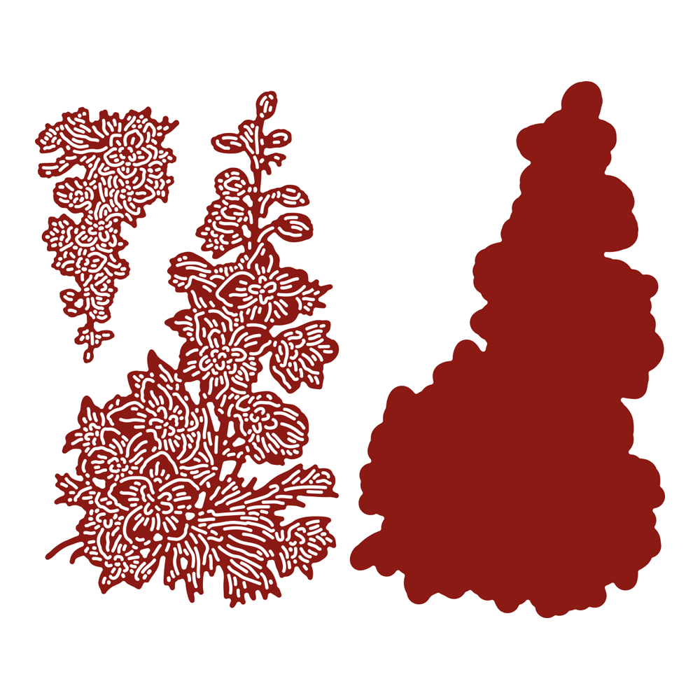 Two Red Robins Delightful Delphiniums Die Set - Image 2