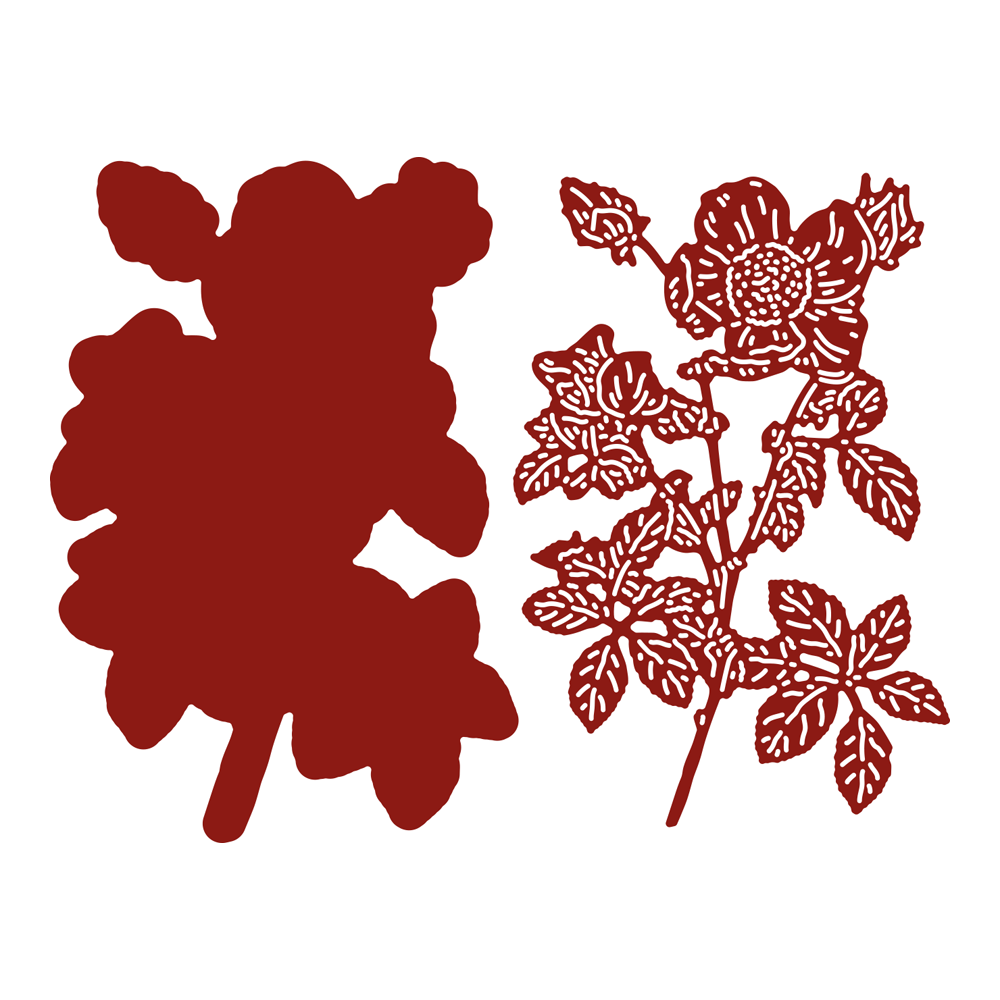 Two Red Robins Rose Blossom Die Set - Image 2