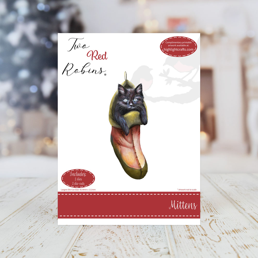 Two Red Robins Mittens Die Set