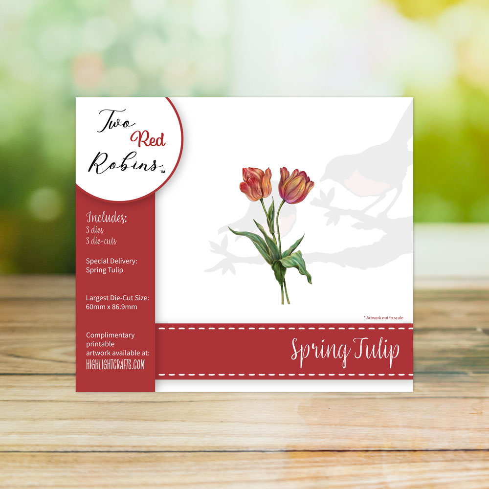 Two Red Robins Spring Tulip Die Set