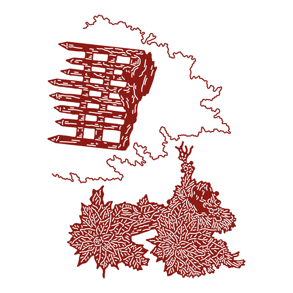 Two Red Robins Festive Fence Die Set - Image 2