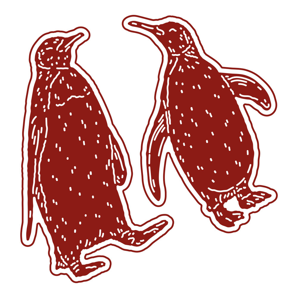 Two Red Robins Having A Chat Die Set - Image 2