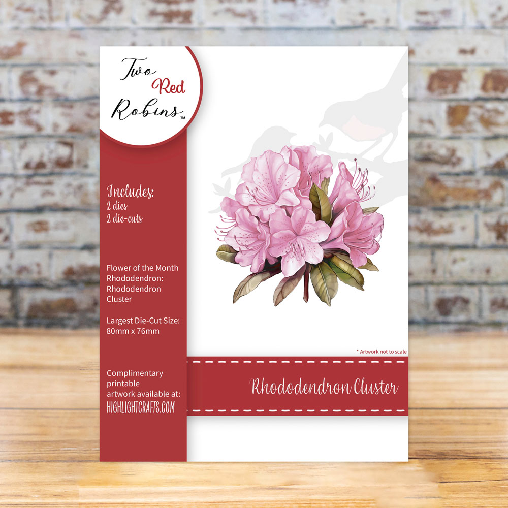 Two Red Robins Rhododendron Cluster Die Set