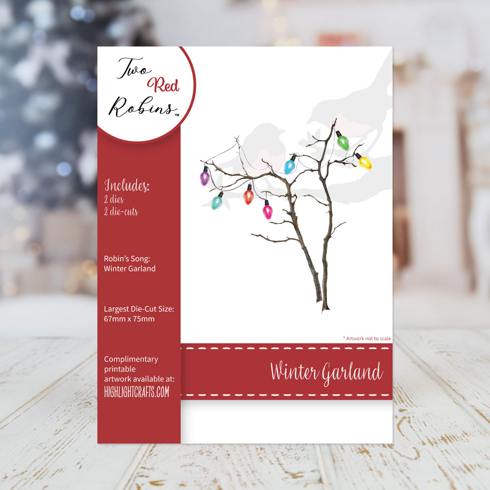 Two Red Robins Winter Garland Die Set