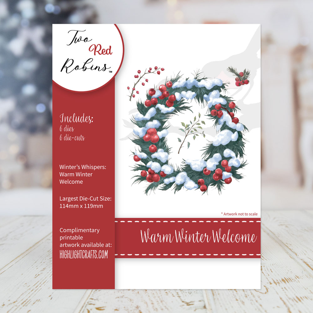 Two Red Robins Warm Winter Welcome Die Set
