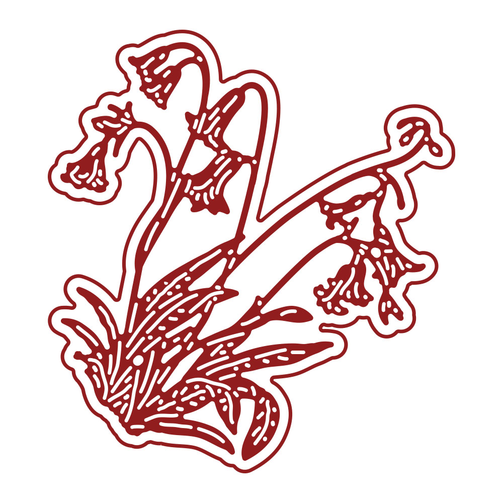 Two Red Robins Bells in Bloom Die Set - Image 2
