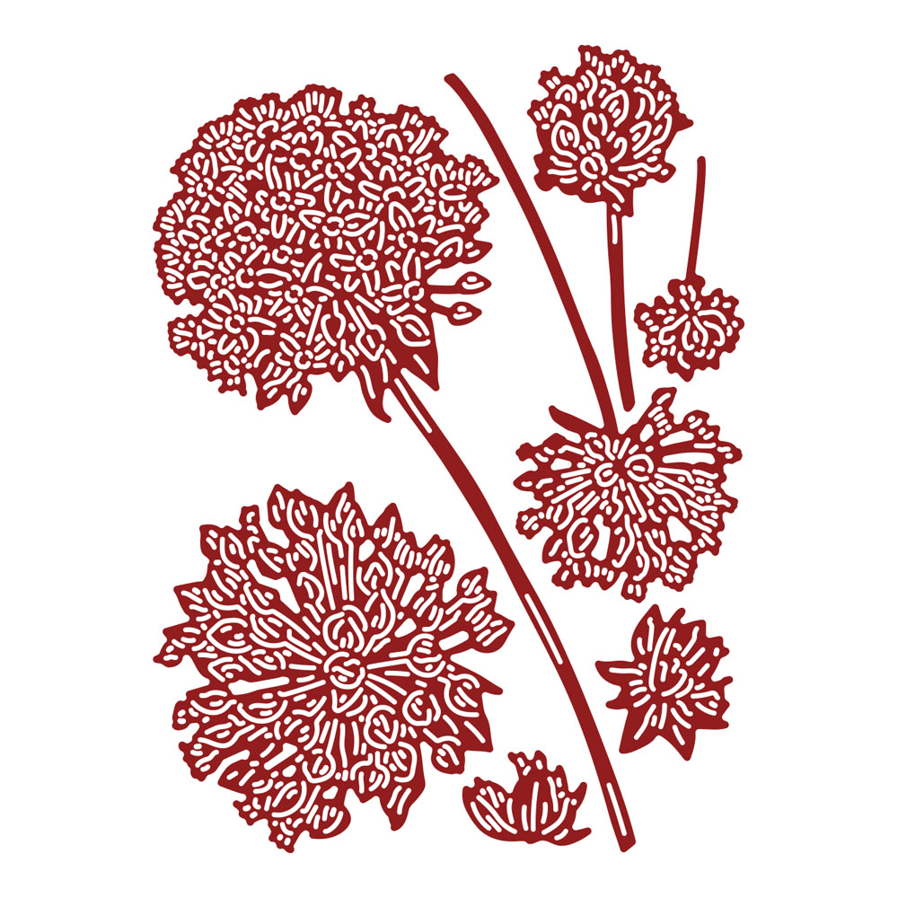 Two Red Robins Build a Bouquet Allium Die Set - Image 2