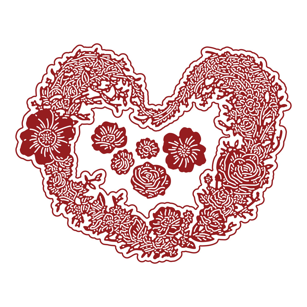 Two Red Robins Blooming Affection Die Set - Image 2