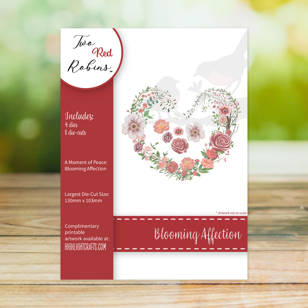 Two Red Robins Blooming Affection Die Set