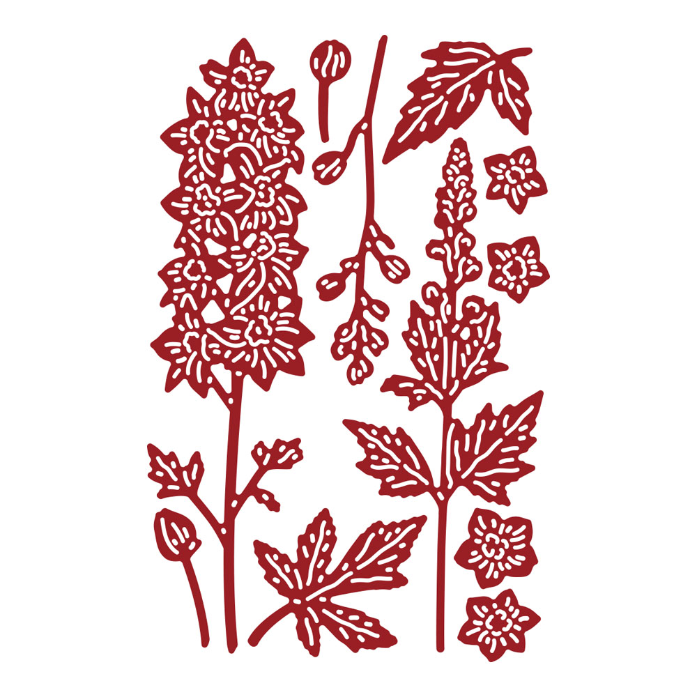 Two Red Robins Build a Bouquet Delphinium Die Set - Image 2