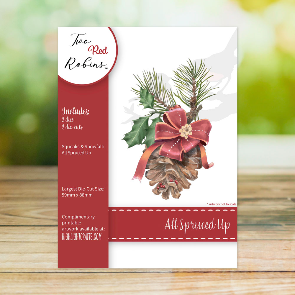 Two Red Robins All Spruced Up Die Set
