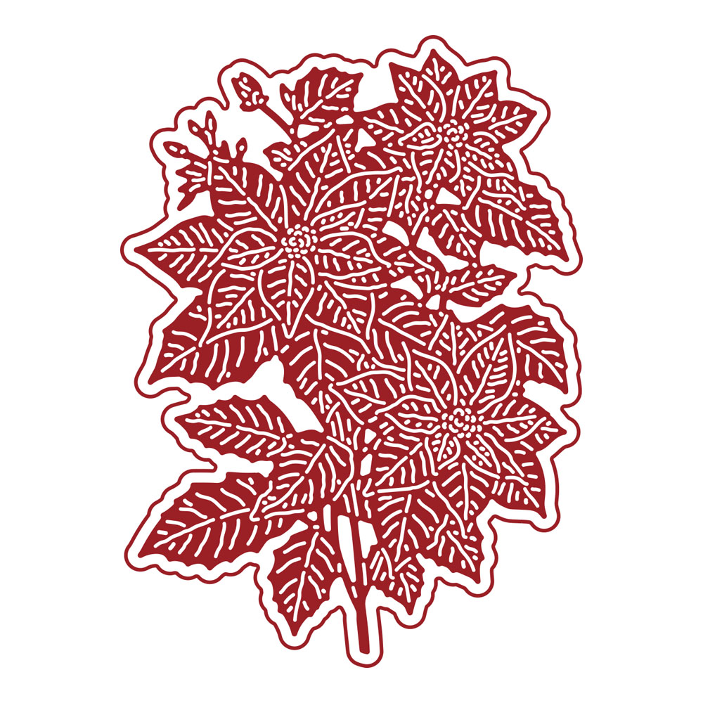 Two Red Robins Poinsettia Cluster Die Set - Image 2