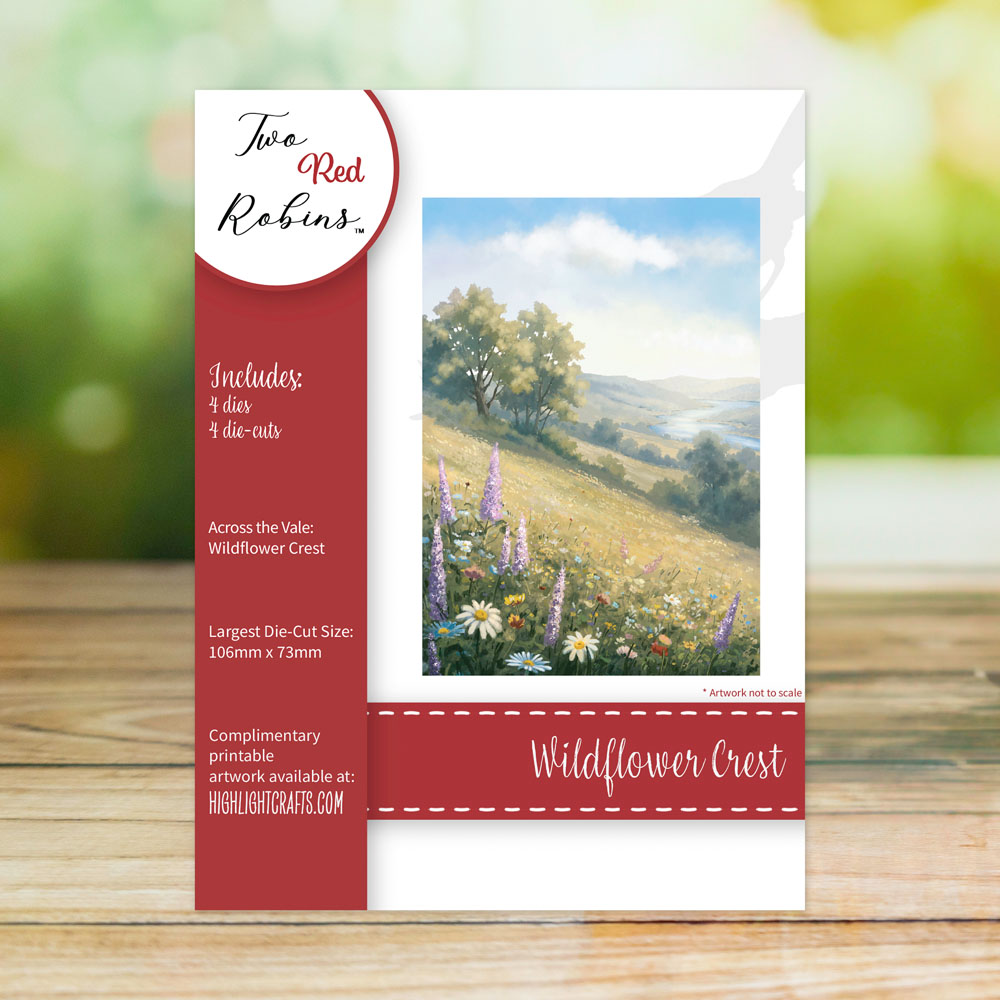 Two Red Robins Wildflower Crest Die Set