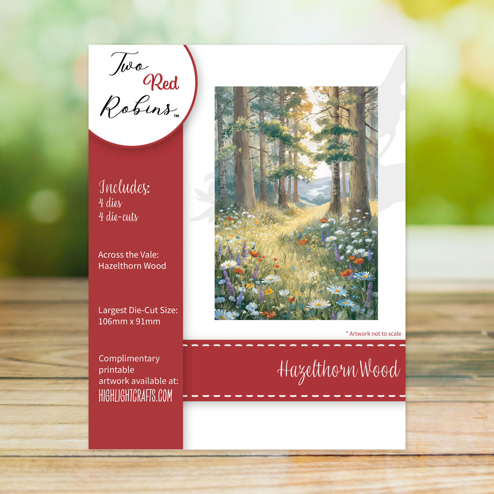 Two Red Robins Hazelthorn Wood Die Set
