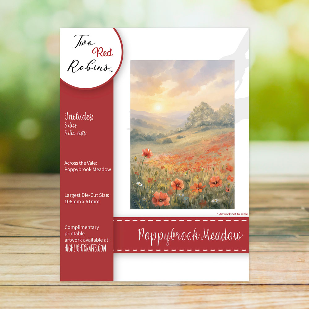 Two Red Robins Poppybrook Meadow Die Set