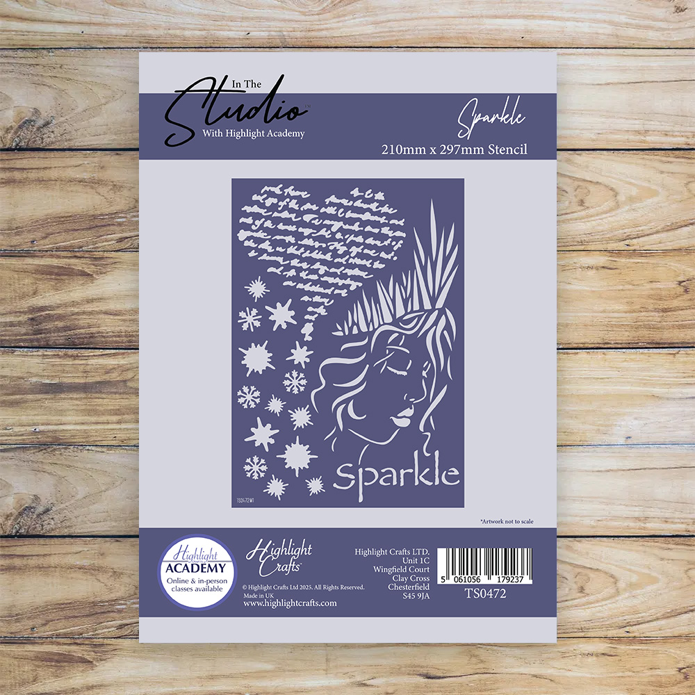 In The Studio Sparkle A4 Stencil