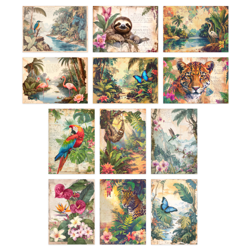 In The Studio Paradise Palette Printed Rice Paper (12 A4 sheets)