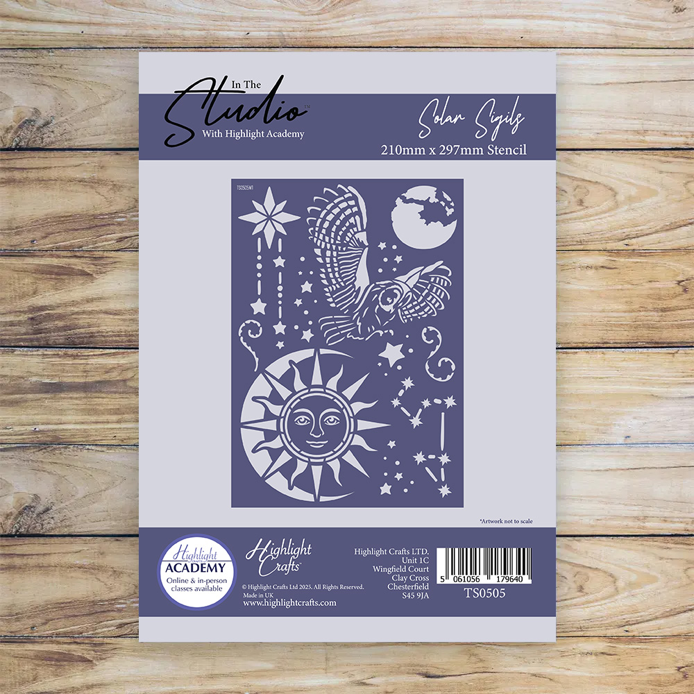 In The Studio Solar Sigils A4 Stencil