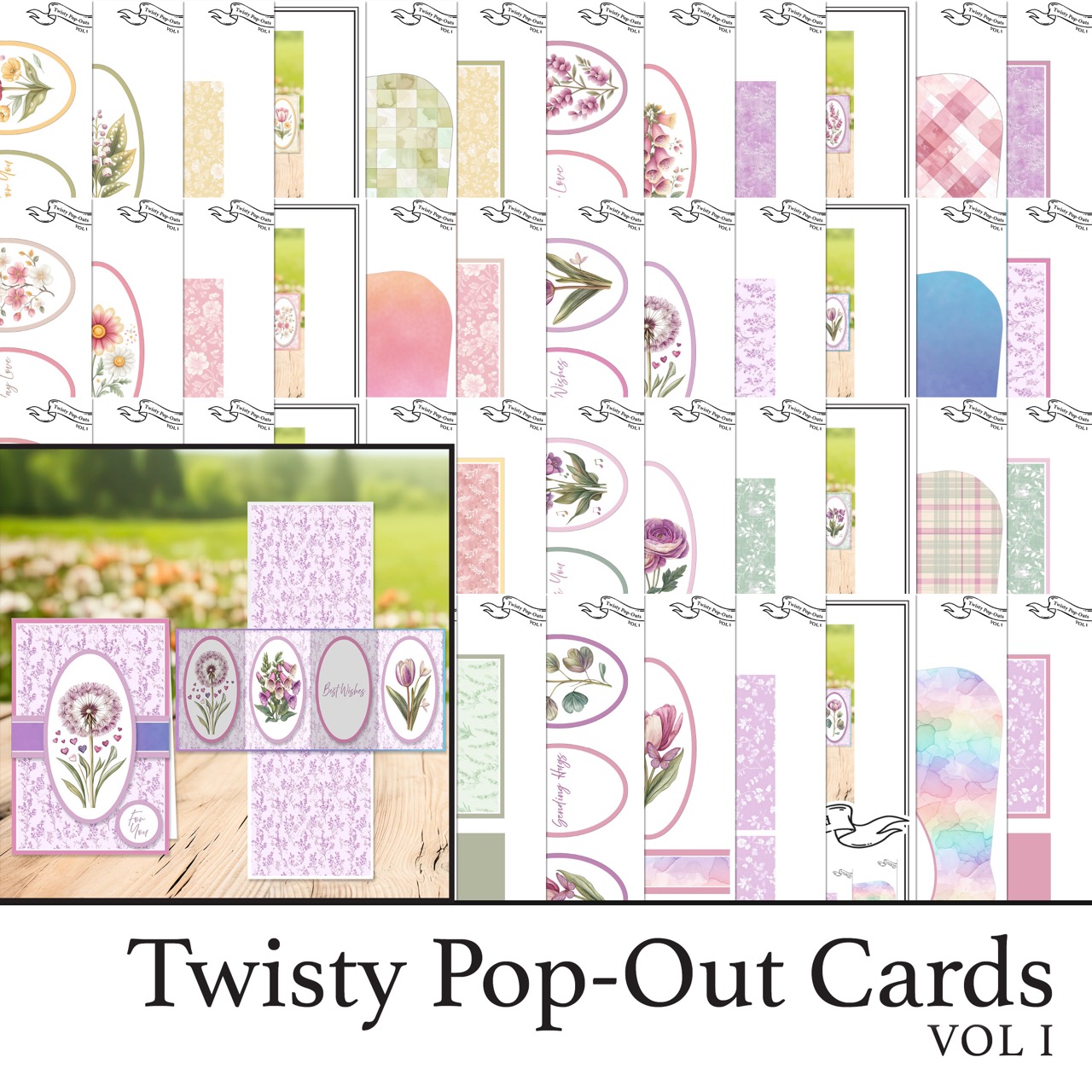 The Crafty Witches - Twisty Pop Out Cards SVG Vol I
