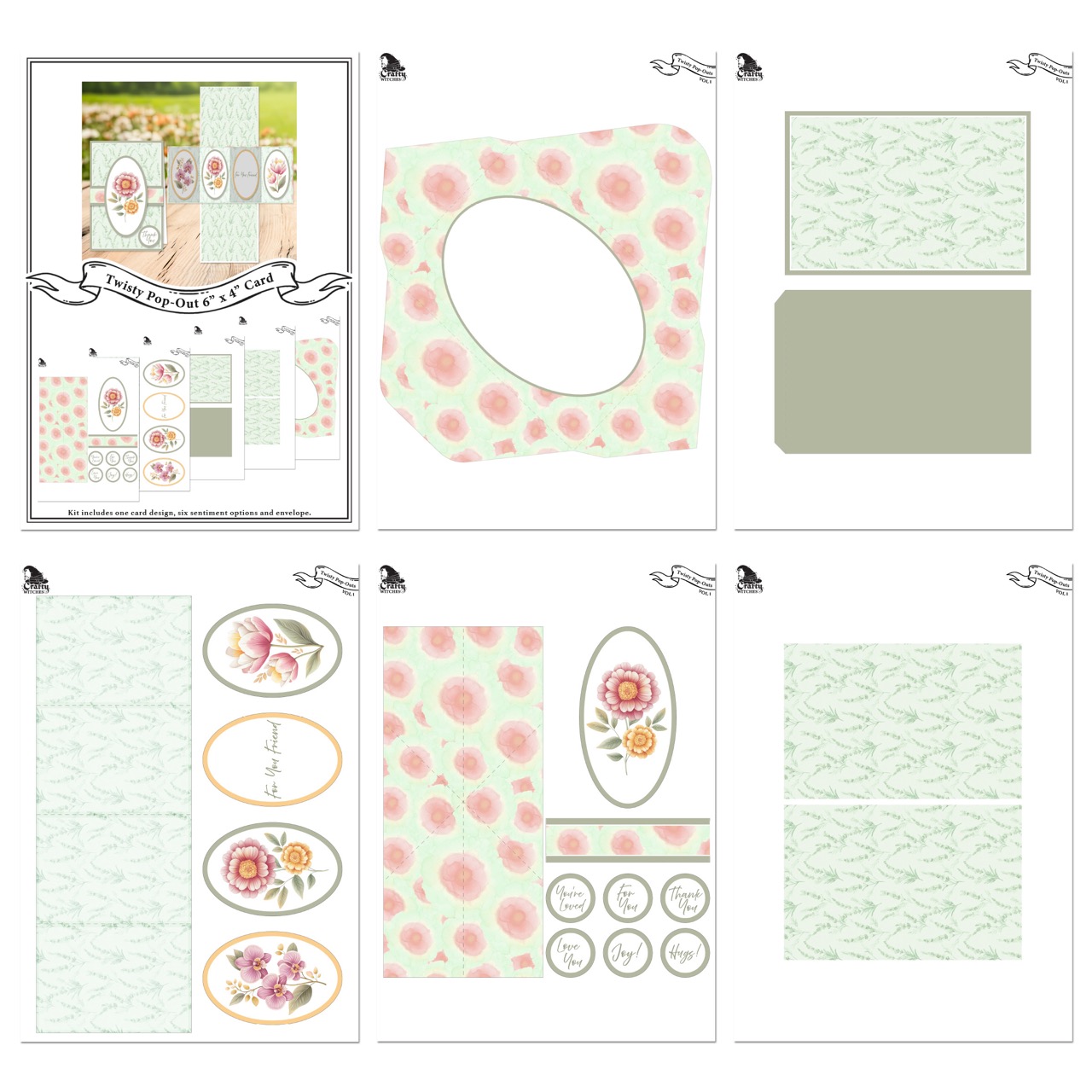 The Crafty Witches - Twisty Pop Out Cards SVG Vol I - Image 2