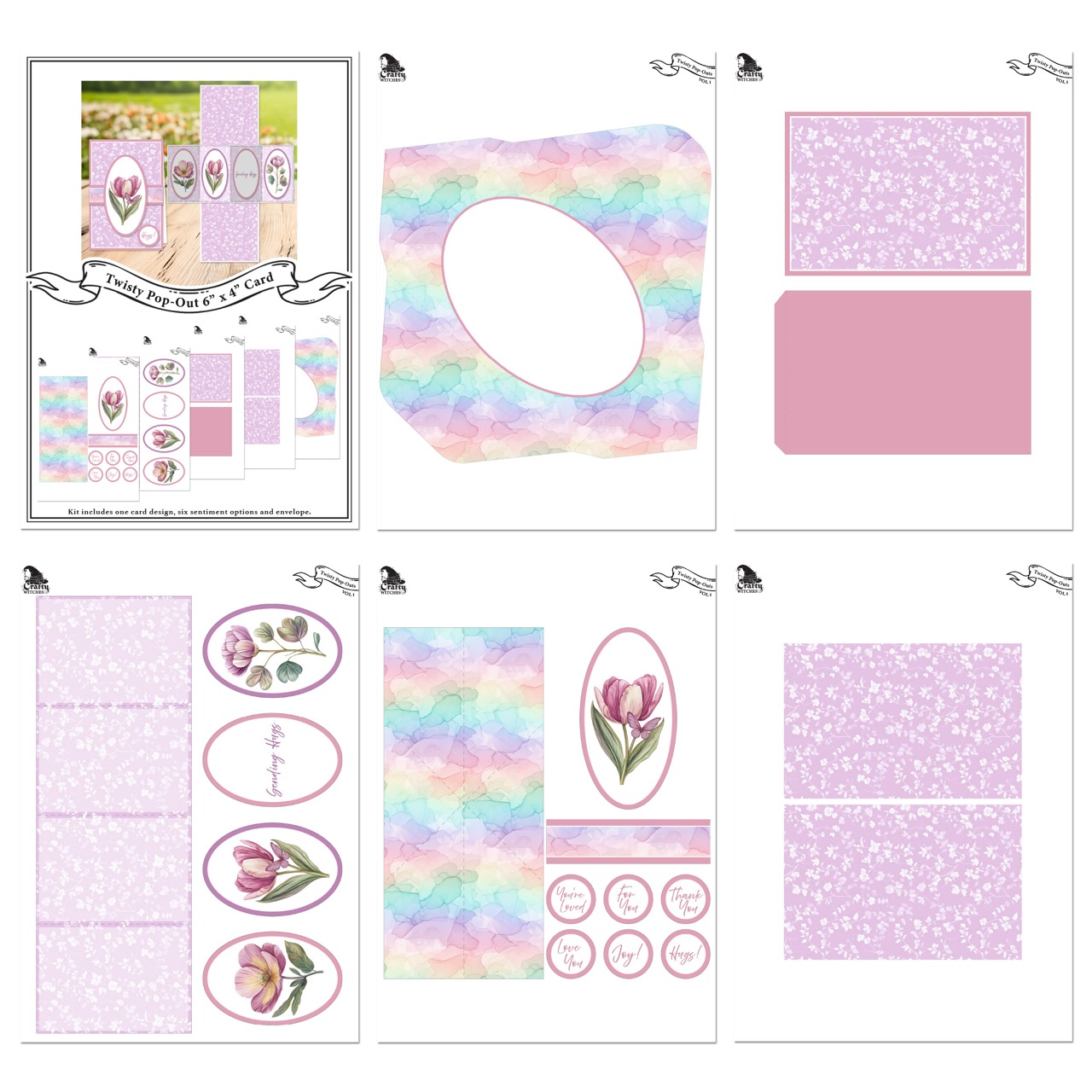 The Crafty Witches - Twisty Pop Out Cards SVG Vol I - Image 3