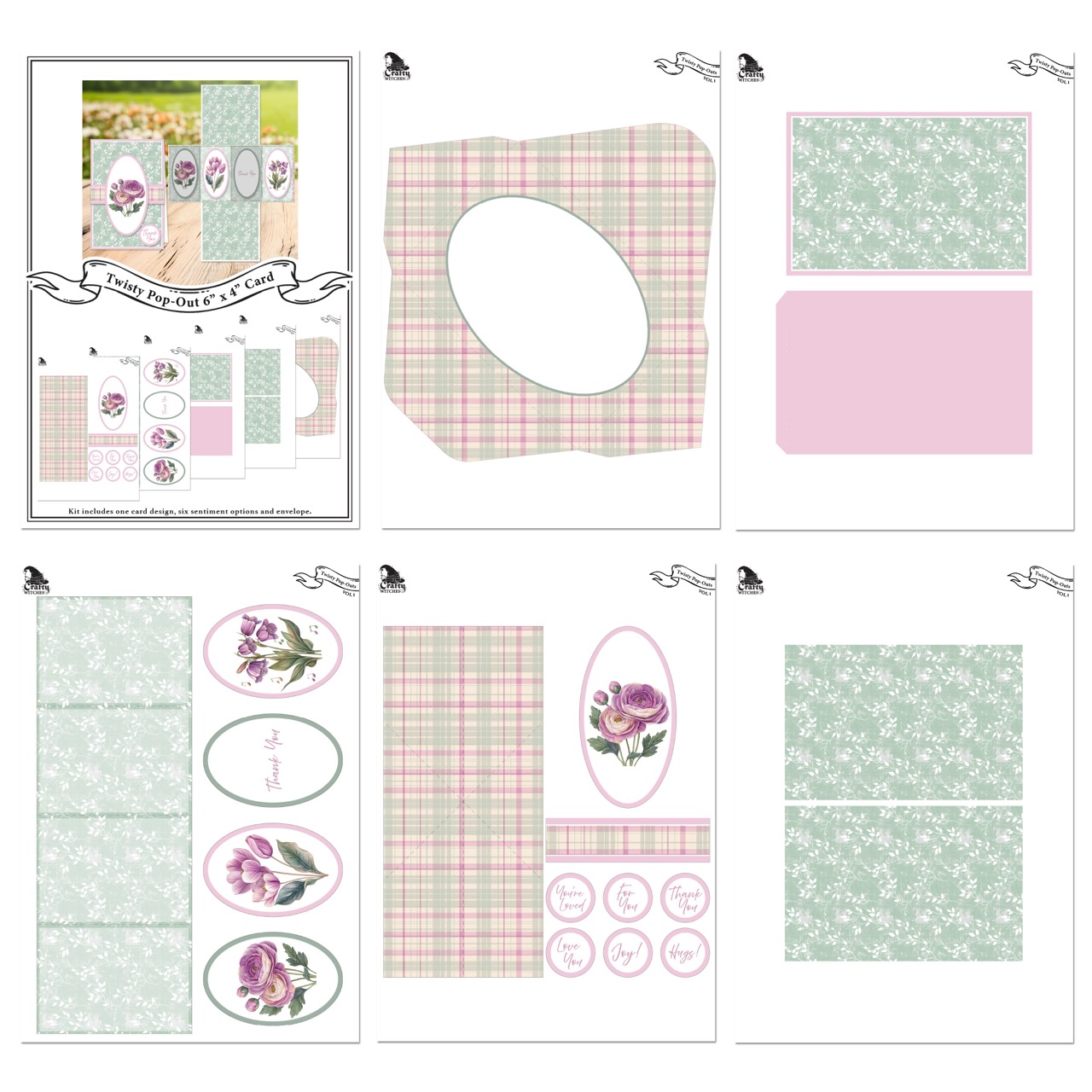 The Crafty Witches - Twisty Pop Out Cards SVG Vol I - Image 6