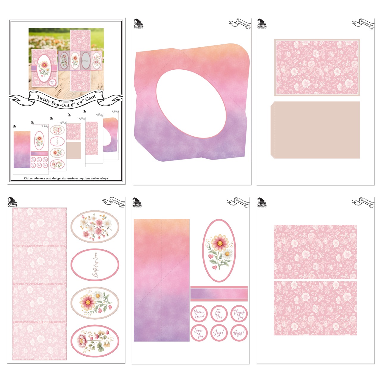 The Crafty Witches - Twisty Pop Out Cards SVG Vol I - Image 7
