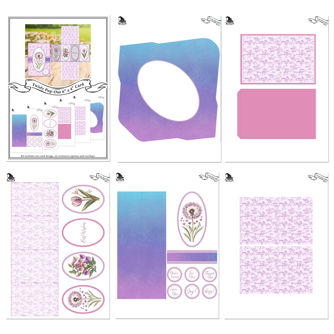 The Crafty Witches - Twisty Pop Out Cards SVG Vol I - Image 8