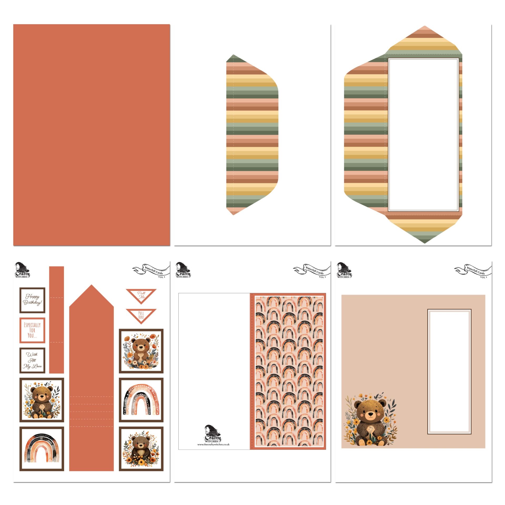 The Crafty Witches Waterfall Cards Kinetic Project Vol I Download Kit - Image 6