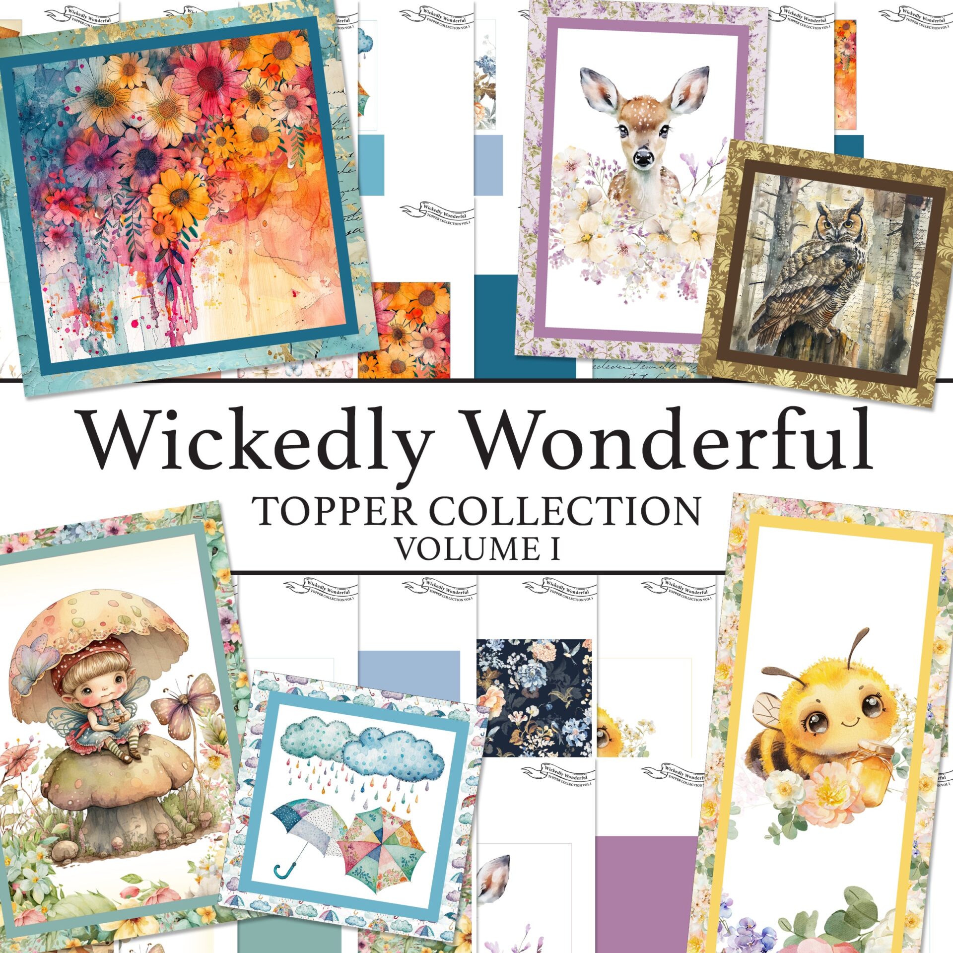 The Crafty Witches Wickedly Wonderful Toppers SVGs & PDF Templates Download Collection