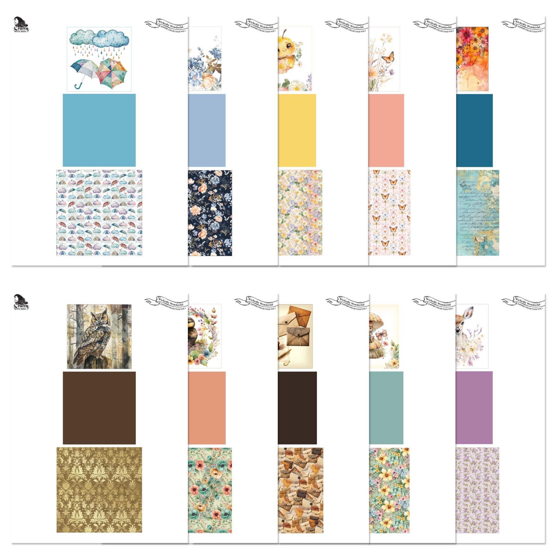 The Crafty Witches Wickedly Wonderful Toppers SVGs & PDF Templates Download Collection - Image 4