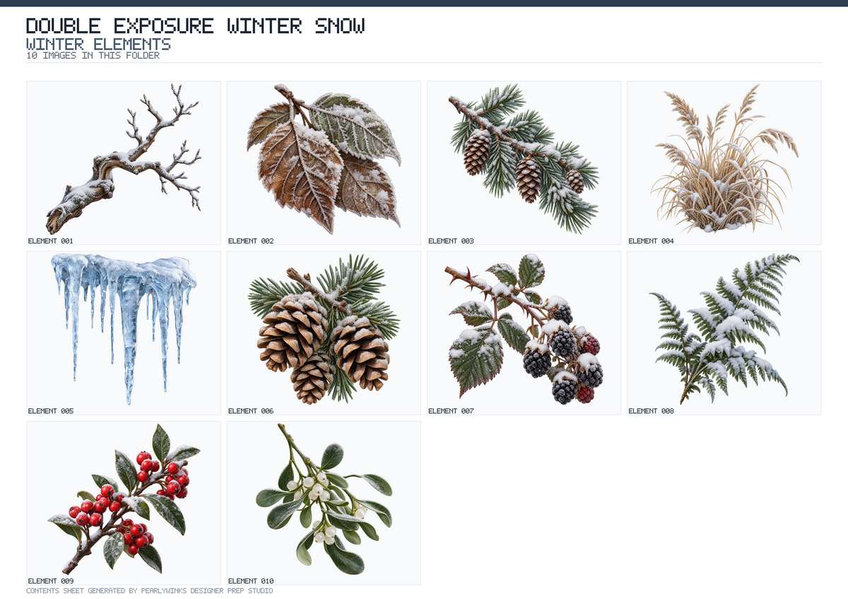 Pearlywinks - Double Exposure Winter Snow Digital Collection - Image 13