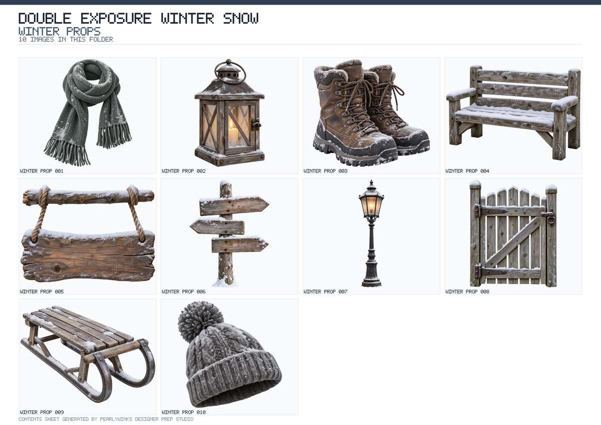 Pearlywinks - Double Exposure Winter Snow Digital Collection - Image 14