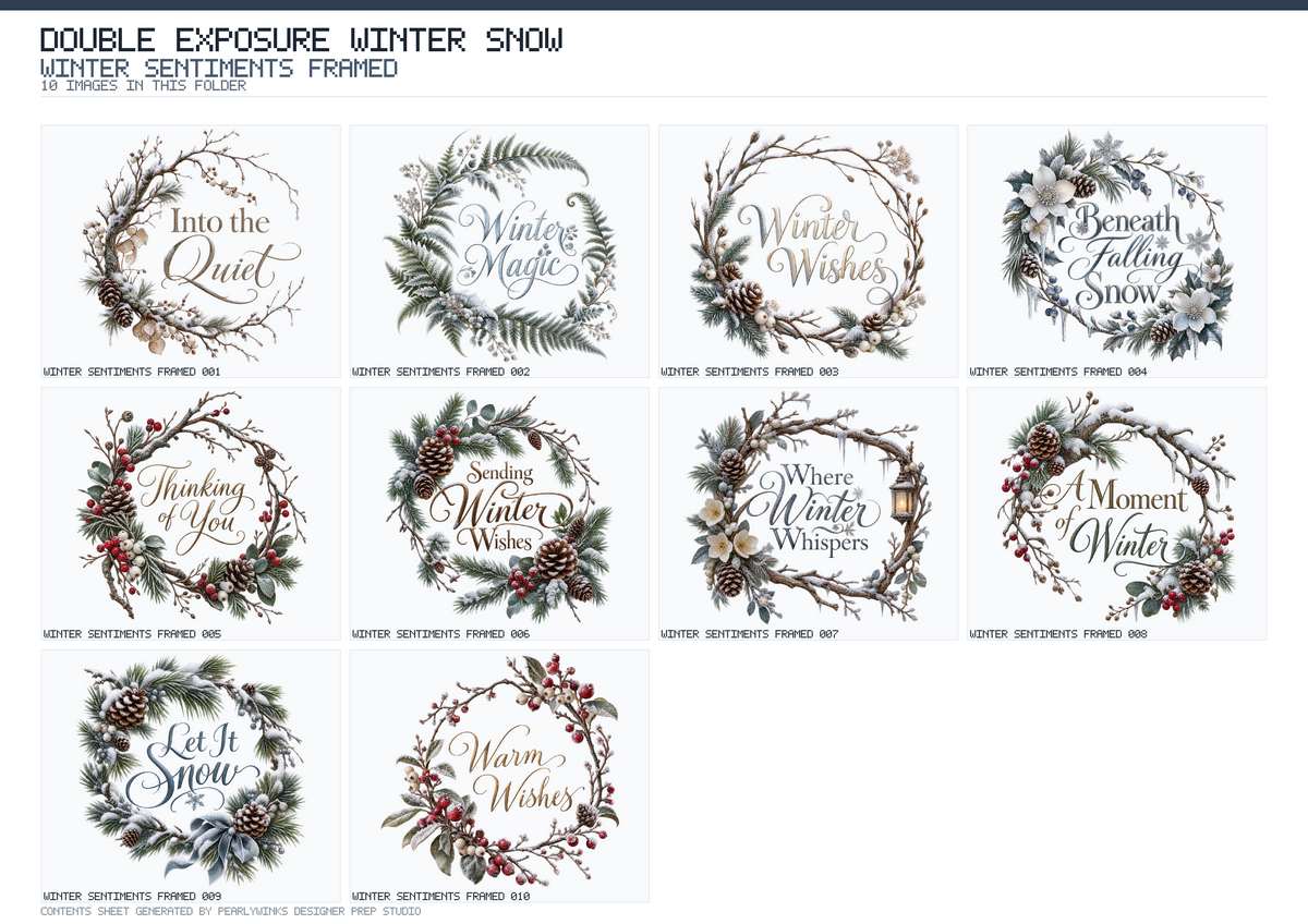 Pearlywinks - Double Exposure Winter Snow Digital Collection - Image 15