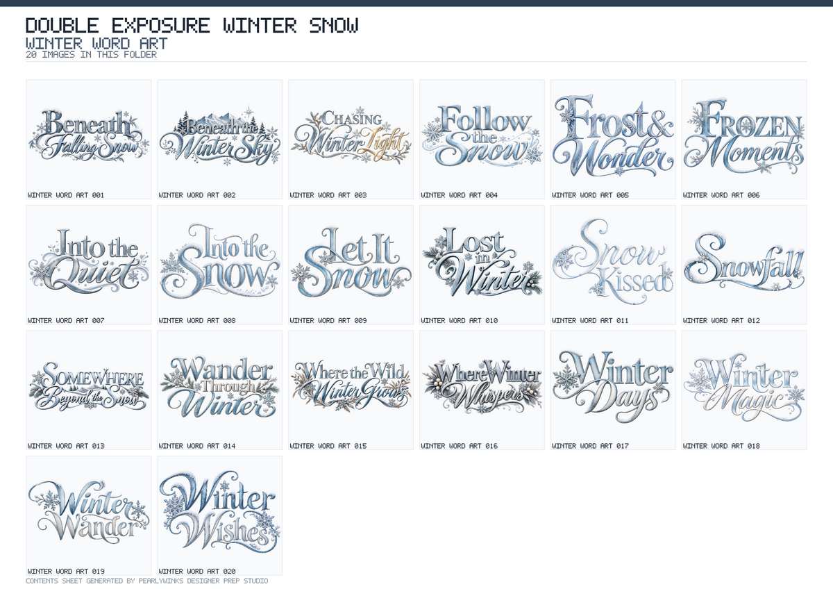 Pearlywinks - Double Exposure Winter Snow Digital Collection - Image 16