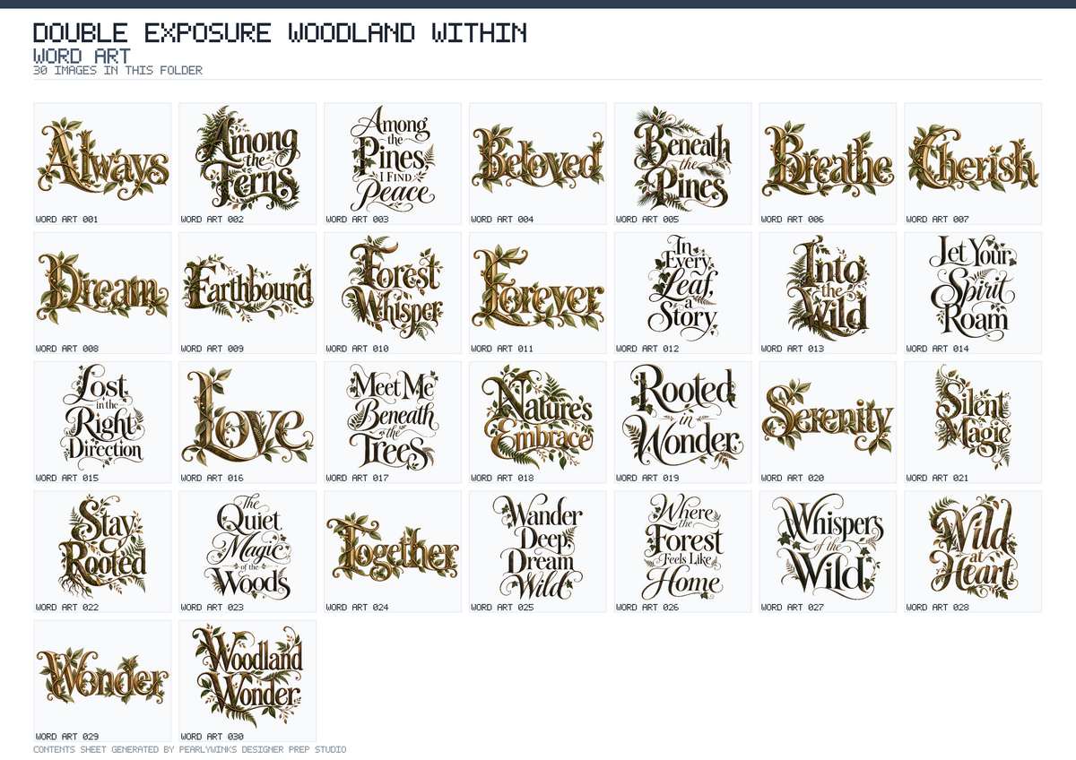 Pearlywinks - Double Exposure Woodland Within Digital Collection - Image 13