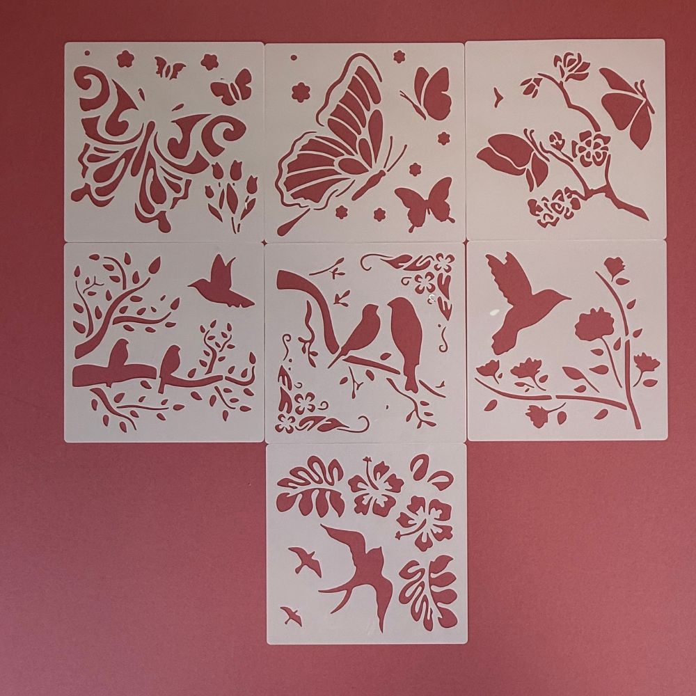 5x5 Stencil Set - 7pcs - Bloom & Flourish
