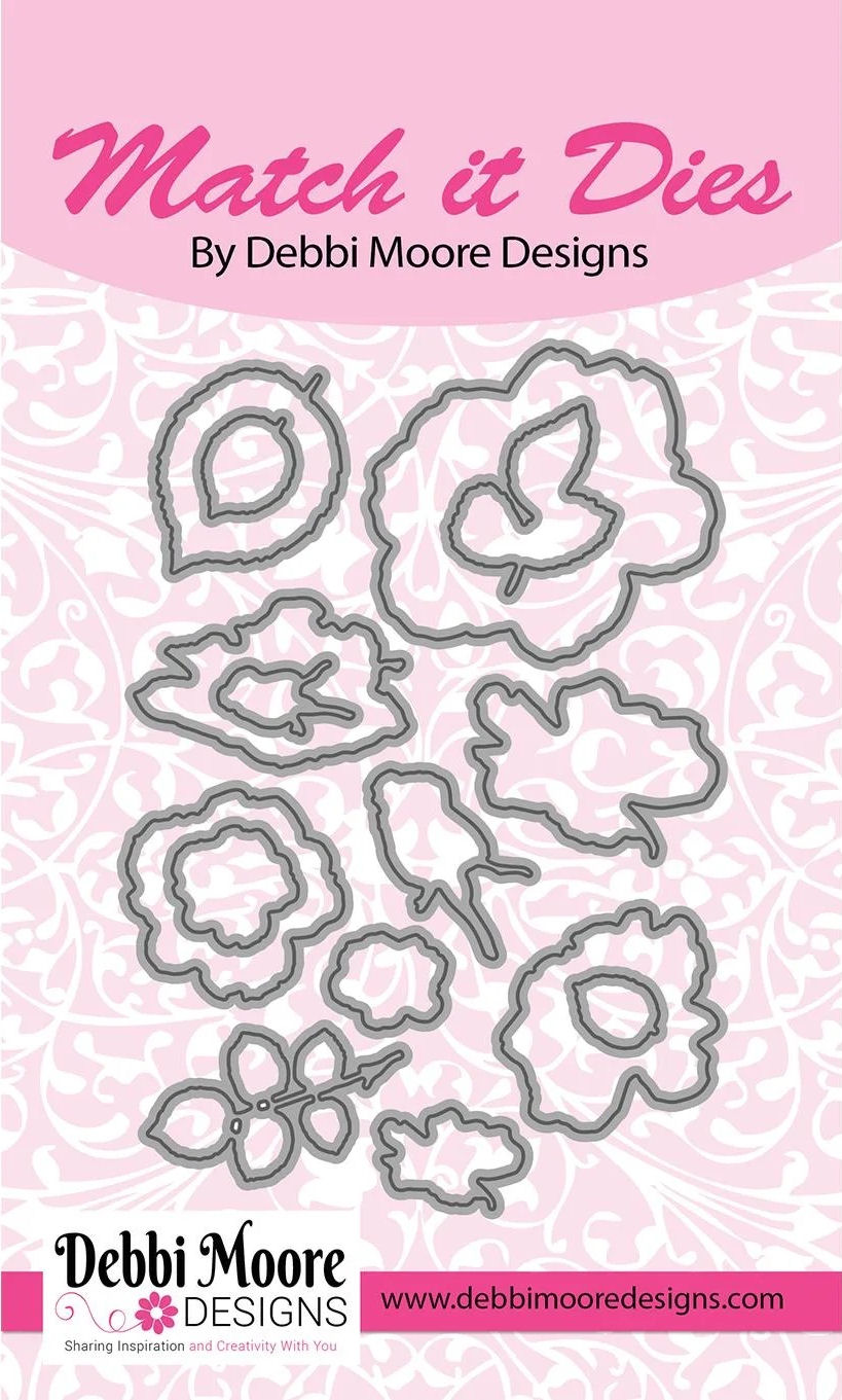 Debbi Moore Designs Match It Roses In Bloom die Set