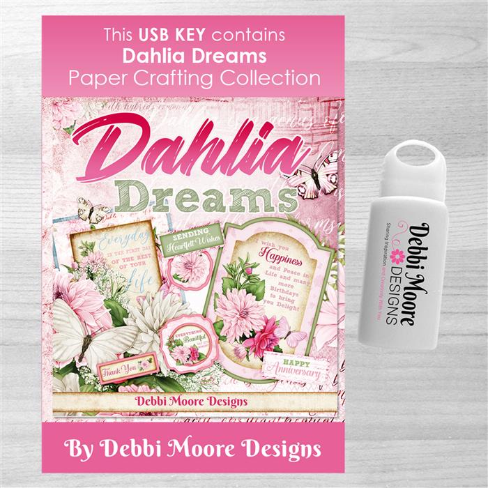 Debbi Moore Designs Dahlia Dreams USB Key